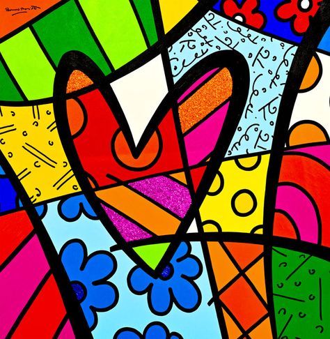 Pen On Canvas, Romero Britto Art, Lichtenstein Pop Art, Britto Art, Painting Shop, Canvas Art Projects, Oil Pen, Pottery Painting Designs, Diamond Dust