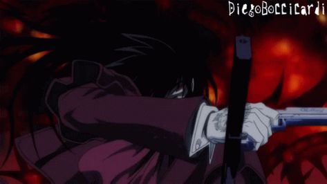 Hellsing Ultimate Anime, Alucard Hellsing, Seras Victoria, Real Vampires, Hellsing Alucard, Rurouni Kenshin, Banner Gif, Kill People, Gorillaz