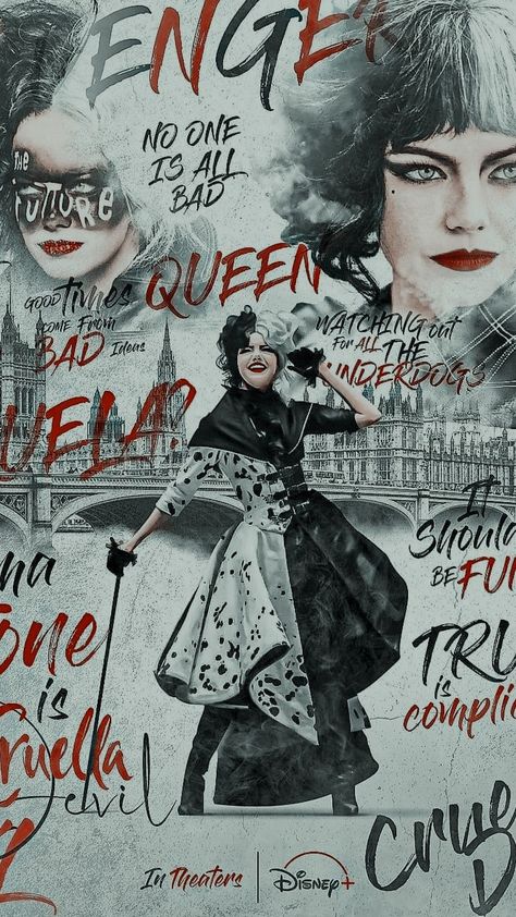 Cruella Drawing, Cruella Poster, Cruella Aesthetic, Cruella 2021, Cruella Costume, Cruella Deville, Lace Patterns Converse, Disney Tattoo, Disney Villains Art