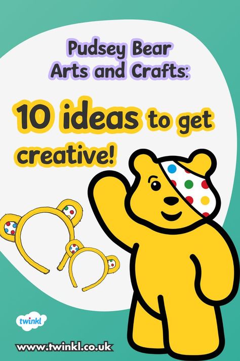 Pudsey Bear Arts and Crafts - BBC Children in Need Children In Need Crafts, Bear Activities Eyfs, Children In Need Activities, Pudsey Crafts For Kids, Pudsey Bear Crafts, Pudsey Bear Activities, Pudsey Bear, Children In Need Crafts Pudsey, Were Going On A Bear Hunt Tuff Tray