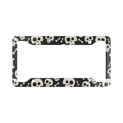 PRICES MAY VARY. Gothic Car Accessories: Enhance your automotive exterior accessories with this gothic license plate frame. The unique design adds a spooky touch to your car, making it a perfect choice for goth license plate frame enthusiasts. High Quality Material: Our skull license plate frame is made from durable plastic. It is powder coated for an elegant finish, ensuring it can withstand harsh weather conditions and last longer than traditional frames.High Quality Material: Our skull licens Spooky Car Decor, Goth Car, Pastel Goth Decor, Custom License Plate Frames, Car Interior Diy, Accessories Goth, Car Deco, Car Plates, Goth Decor