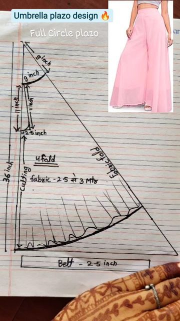 Umbrella Plazo Designs, Umbrella Plazo, Plazo Design, Stylish Sewing Patterns, Pattern Drafting Tutorials, Sewing Measurements, Dress Patterns Diy, Easy Dress Sewing Patterns, Sewing Collars