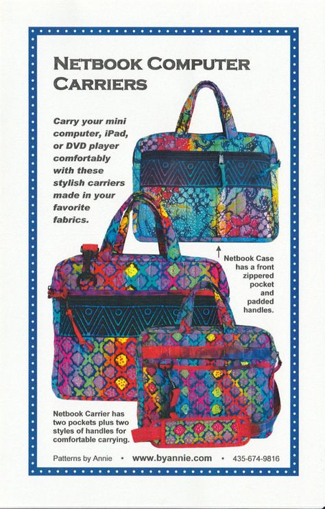 Laptop Purse, Carrier Pattern, Laptop Carrier, Jelly Roll Patterns, Primitive Patterns, Custom Laptop, Quilted Totes, How To Purl Knit, Carrier Bag