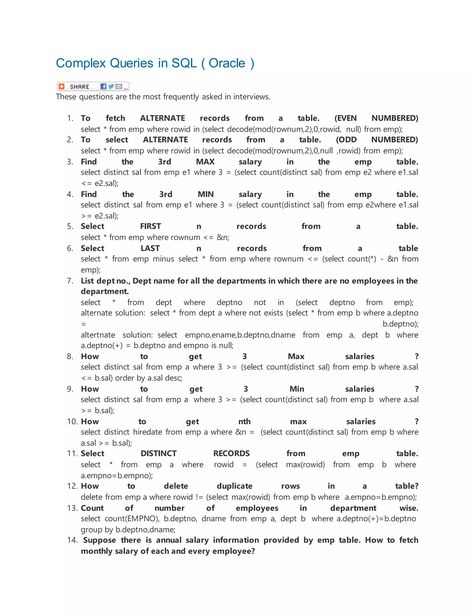 Sql Queries Cheat Sheet, Software Testing Interview Questions, Sql Cheat Sheet, Sql Commands, Learn Sql, Excel For Beginners, Computer Science Programming, Web Development Programming, Data Science Learning