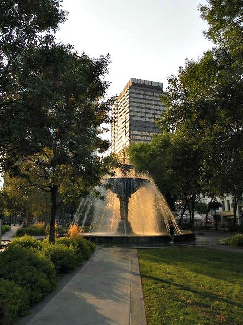 Gore Park. Photo taken by Freda Mans. Ontario Aesthetic, Canada Vibes, Hamilton Pictures, Canada Camping, Ontario Photography, Hamilton Canada, Milton Ontario, Watercolour Ideas, Canada Ontario