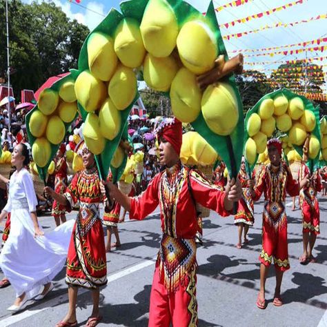 Street dancers wave giant "lanzones" during a parade in celebration of the 40th Lanzones Festival in Mambajao, Camiguin on Saturday. Lanzones Festival, Street Dancers, Festival Image, Leyte, Harvest Season, Jive, The Philippines, Live Music, Philippines