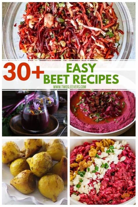 You are going to love this collection of delicious and easy beet recipes. Learn how to cook beets, roast them, grill them, boil them or use them raw. From salads to smoothies, to mains and desserts, there will be something here that you will love! #beetrecipes #easybeetrecipes #bestbeetrecipes #beetroot How To Use Cooked Beets, How To Use Canned Beets, What To Do With Canned Beets, Canned Beets Recipe How To Use, How To Use Beets, Boiled Beets Recipe, How To Cook Beetroot, Boiled Beets, Beets Recipes