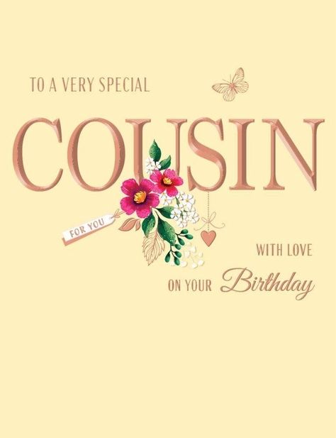 Cousin Happy Birthday, Cousin Birthday Quotes, Happy Birthday Cousin Female, Cousin Birthday Card, Happy Birthday Cousin, Happy Birthdays, Birthday Greetings Friend, Cousin Birthday, Happy Birthday Wishes Photos