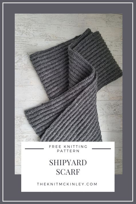 This free knitting pattern uses worsted weight yarn and only knit and slipped stitches to create a cozy, oversized reversible scarf. Knitting Scarf Patterns Free Beginner, Simple Knit Scarf Pattern, Long Scarf Knitting Pattern, Ribbed Scarf Knitting Pattern, Reversible Knit Scarf Patterns Free, Knitted Scarf Free Patterns, Scarf Patterns Knitting Free, Easy Knitted Scarf, Free Knitted Scarf Patterns