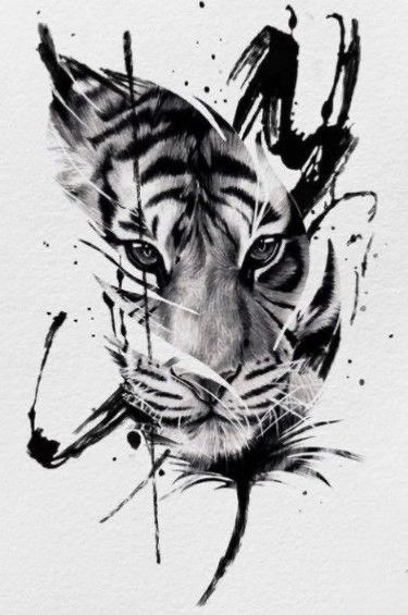 Tattoo Ideas Tiger, Kurt Tattoo, Tiger Tattoo Ideas, Tato Mandala, Tattoos Sketches, Tiger Face Tattoo, Tiger Head Tattoo, Tiger Tattoo Sleeve, Tiger Sketch