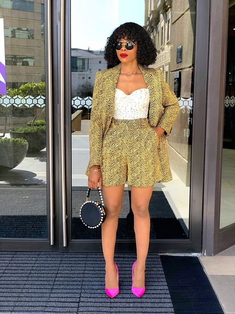 Shorts Ankara Outfits Women, Short Trousers Outfit Women Ankara, Ankara Two Piece Outfit Pants Short, Latest Ankara Shorts For Women, Ankara Two Piece Outfit Shorts, Kitenge Designs For Older Women, Semi Casual Outfit, Stylish Business Outfits, Kitenge Fashion