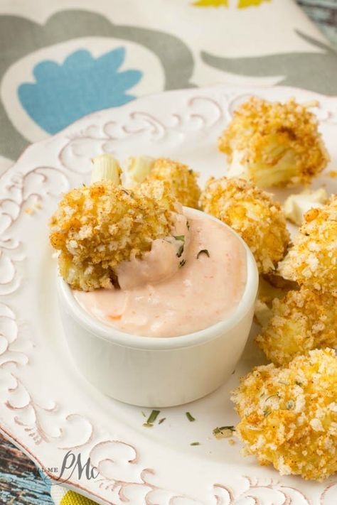 Panko Baked Cauliflower Bites > Call Me PMc Panko Recipes, Baked Cauliflower Bites, Savory Bites, Wedding Appetizers, Avocado Salad Recipes, Cauliflower Bites, Baked Cauliflower, Fried Cauliflower, Fun Foods