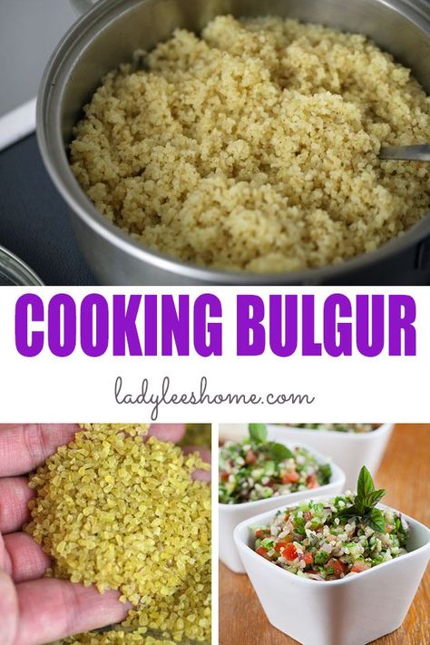 Bulgur is healthy whole wheat grain. It's easy to cook and can be used in many different ways. Here is how to cook bulgur wheat and how to use it. #howtocookbulgurwheat #bulgurrecipes #bulgur #cookingbulgur Bulgar Recipes, Bulgur Wheat Recipes, Bulgur Recipes, Homestead Cooking, Bulgar Wheat, Bulgur Wheat, Food Knowledge, Wheat Recipes, Homestead Ideas