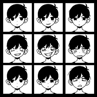 OMORI | OMORI Wiki | Fandom Expression Sheet, Emotion Chart, Strange World, Reference Drawing, White Space, Horror Game, Anime Kawaii, Art Sketchbook, Drawing Reference