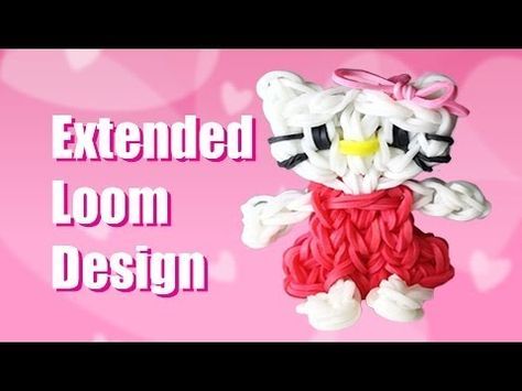 Making a Hello Kitty Charm on an Extended Rainbow Loom Rainbow Loom Characters, Hello Kitty Videos, Rainbow Loom Bracelets, Halloween Diy Crafts, Loom Bracelets, Rainbow Loom, Sanrio Characters, Halloween Diy, Loom