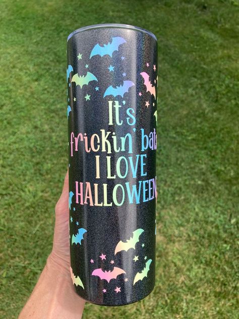 It's frickin bats 😱🦇 Order here 👉🏻 https://mirootscustoms.myshopify.com/ #mirootscreations #smallbusiness #shoplocal #ShopSmall #bats #itsfrickinbats #Halloween #tumblers Bat Tumbler, Frickin Bats, I Love Halloween, Tumbler Halloween, Vinyl Tumblers, Sublimation Tumblers, Halloween Tumbler, Love Halloween, Halloween Boys