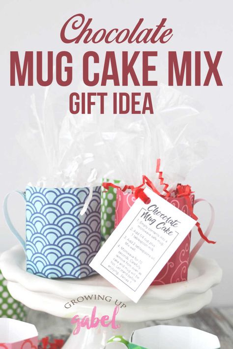 Homemade Mug Cake Recipe in Paper Mugs | Growing Up Gabel Homemade Mug Cake, Mug Cake Gift, Paper Mugs, Recipe Gifts, Jar Mixes, Homemade Cake Mixes, Mug Desserts, Mug Cake Recipe, Chocolate Mug Cake