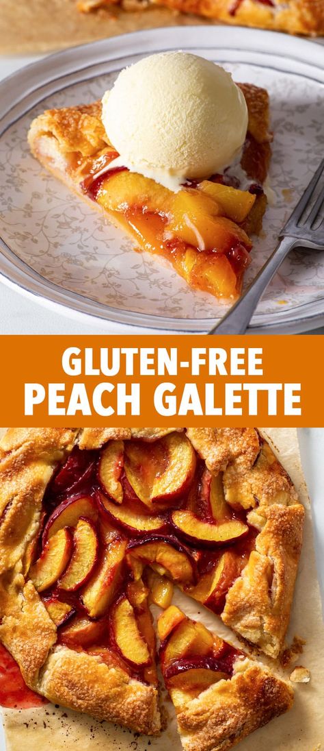 Gluten Free Peach Recipes, Gluten Free Tart Recipe, Desserts Peach, Peach Tart Recipes, Peach Galette Recipe, Loopy Whisk, Buttery Flaky Pie Crust, Pinterest Mom, Peach Galette