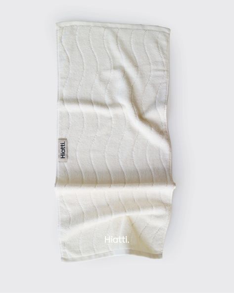 Hiatti. Bath and Face Towel Featuring a wavy pattern, Color : Vanilla Base ( Designer color : Creamy White). A simple way to elevate your daily bath time routine. Material: 100% carded cotton in box set come with bath towel size 70x140 cm, face towel size. 35x75 cm. Price : 1,100 THB. Hit the bio link and go shop !! #Hiatti #IceCream #IceCreamInspired #NewCollection #VibrantTowels #FunAndColorful #TowelCollection #LuxuryTowels #CottonComfort #SummerVibes #TowelStyle #BathroomEssentials #Co... Bath Time Routine, Cold Towels, Time Routine, Wavy Pattern, Bath Time Fun, Luxury Towels, Towel Collection, Towel Sizes, Face Towel