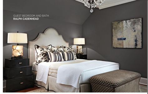 Gauntlet Grey, Sherwin Williams Wall Street Sherwin Williams, Gauntlet Gray Sherwin Williams, Gauntlet Gray, Serene Design, Bedroom Gray, Grey Accent Wall, Trim Paint, Gray Shades, Victorian Style Homes