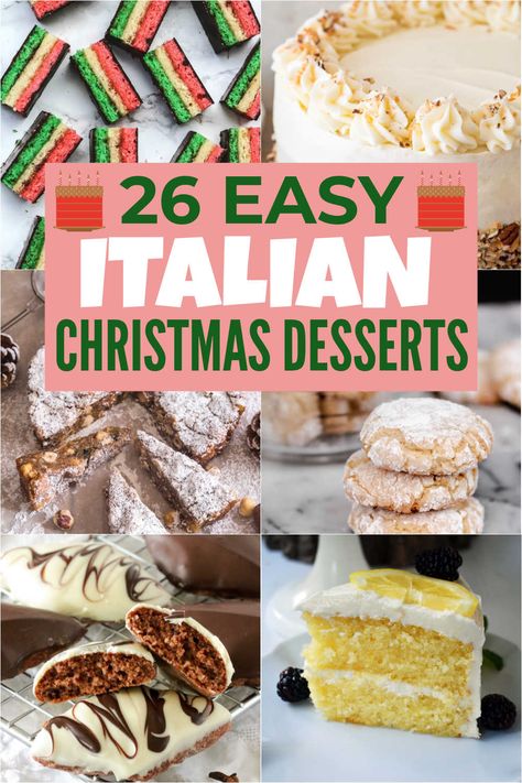 Christmas Italian Desserts, International Christmas Desserts, Italian Holiday Desserts, Holiday Desserts Christmas Pies, Traditional Italian Christmas Cookies Recipes, Easy Italian Christmas Cookies, Italian Desserts Christmas, Italian Deserts Easy Simple, Italian Christmas Dinner Traditional