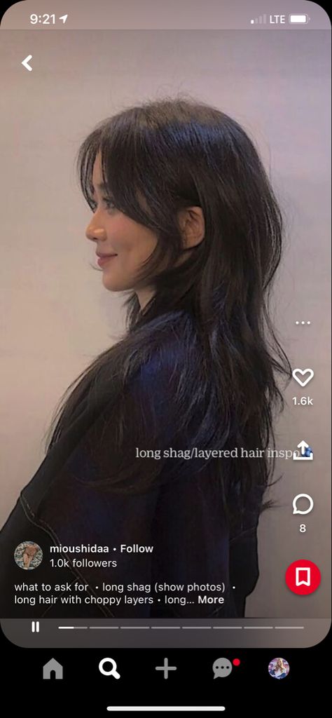 No Bangs, Shaggy Long Hair, Long Shag Haircut, Straight Hair Cuts, Hair Tips Video, Hairdos For Short Hair, Wolf Cut, Long Bangs, Haircuts Straight Hair