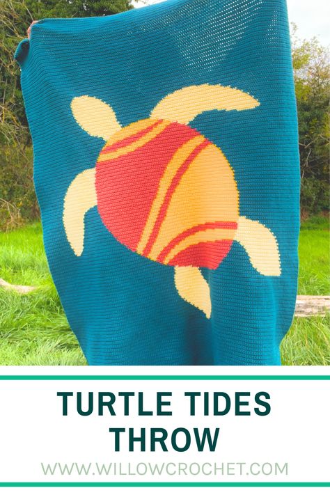 Dive into the world of AI-designed crochet with the Turtle Tides Throw! 🐢🌊 Explore how technology and creativity combine in this colorful adventure + A free PDF download of the Turtle Tides Throw graphgan patterna Turtle Afghan Crochet Pattern Free, Crochet Turtle Blanket, Crochet Turtle Blanket Pattern Free, Turtle Crochet Blanket, Graphgan Patterns Free, Turtle Blanket, Temperature Blanket, Knit Blankets, Crochet Afghan Patterns Free