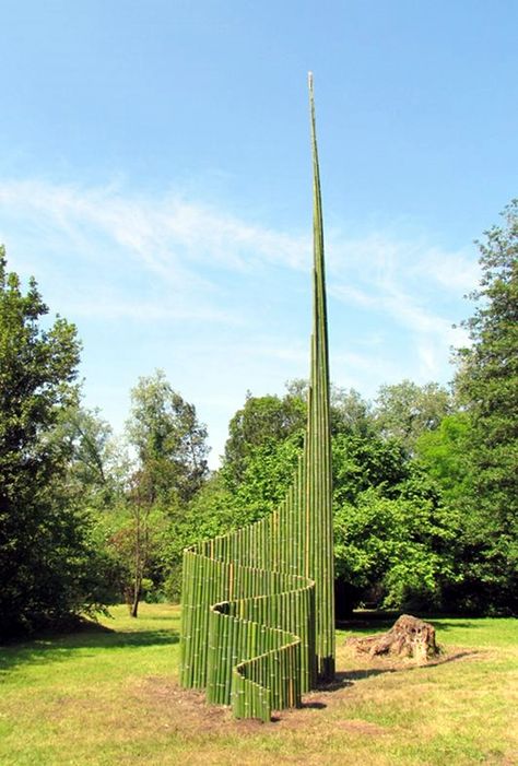 40 Stunning Land Art Installations - Bored Art Bring The Outdoors Inside, Bored Art, Bamboo Architecture, Outdoors Inside, Bamboo Art, Soyut Sanat Tabloları, Earth Art, Forest Art, Outdoor Sculpture