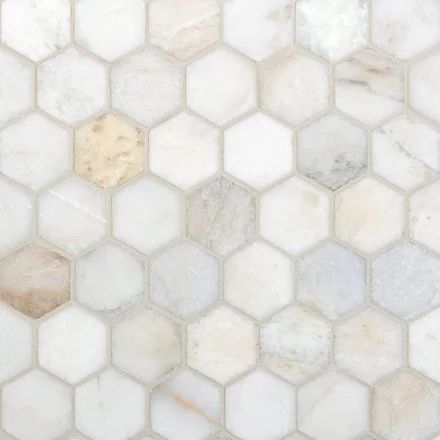 Bianco Orion, Tile Hexagon, Master Bath Remodel, Marble Mosaic Tiles, Bathroom Redo, Tile Flooring, Mosaic Flooring, Girls Bathroom, Tile Pattern