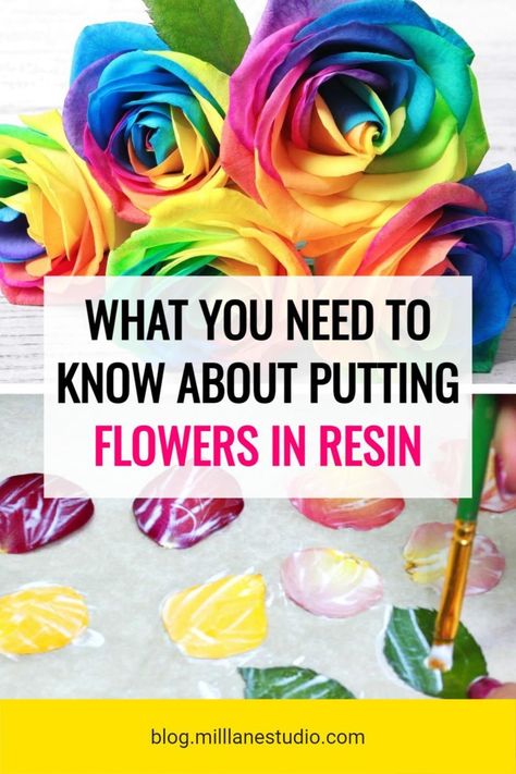 If you've got questions about putting flowers in resin, then read this before you do anything. You'll find answers to many of the common questions such as whether you can use fresh flowers in resin, how to keep wedding flowers fresh as long as possible, and how to keep the flower colours vibrant. How To Put Dried Flowers In Resin, Can You Use Silk Flowers In Resin, How To Preserve Flowers In Epoxy Resin, Resin Projects With Flowers, Preserving Fresh Flowers In Resin, Resin Bouquet Wedding Flowers Diy, Preserving Flowers In Resin Diy, Roses In Resin Diy, Epoxy Resin Flowers Diy