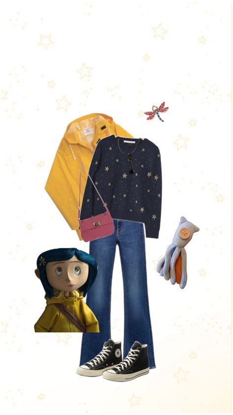 Coraline Inspired Outfit, Coraline Outfit, Fall Inspo, Coraline, Halloween Costumes, Outfit Inspirations, Halloween, Outfit Inspo