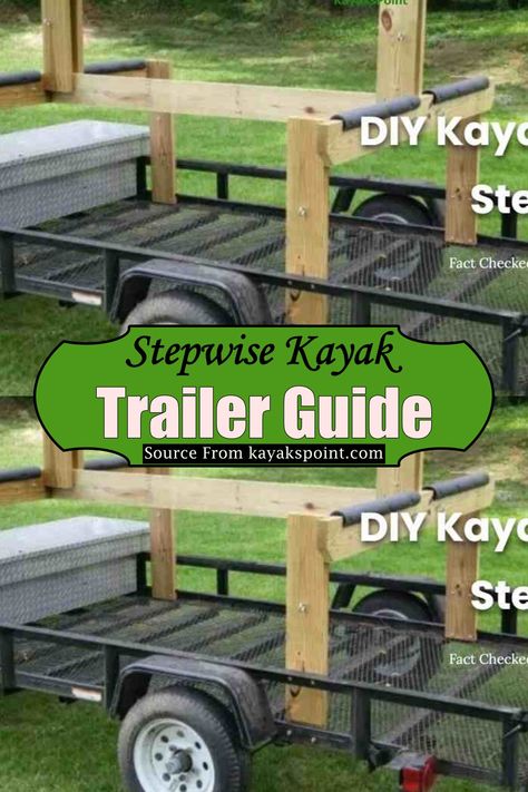 Canoe Trailer Ideas, Canoe Trailer, Kayak Hacks, Kayak Setup Ideas, Kayak Trailer Ideas, Boat Trailer Ideas, Utility Trailer Ideas, Diy Kayak Trailer, Kayak Trailer Diy