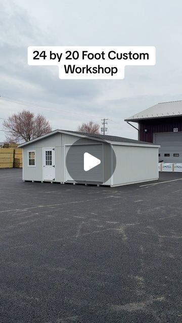 Lapp Structures LLC on Instagram: "This modified Double Wide Garage would be perfect for any woodworker, blacksmith, or general craftsmen looking to do more of what they love.

#workshop #mancave #garage #woodworking" Garage Shop Ideas, Small Garage Ideas, Workshop Mancave, Home Workshop Garage, Shop Building Ideas, Blacksmith Workshop, Work Shop Building, Mancave Garage, Garage Workshop Layout