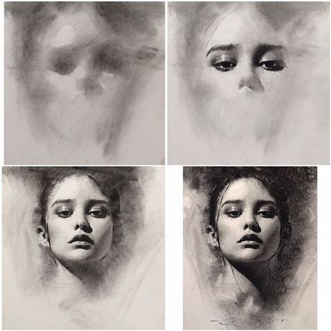 Pencil Drawing Tutorials, Art Charcoal, Charcoal Portraits, Charcoal Art, Art Et Illustration, Art And Illustration, Charcoal Drawing, Life Drawing, Drawing Techniques