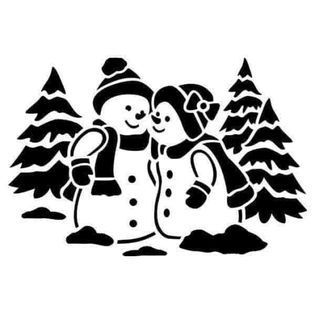 Snowman Couple, Snowman Svg, Idee Cricut, Christmas Tree Svg, Christmas Vinyl, Christmas Stencils, Silhouette Christmas, Tree Svg, Scroll Saw Patterns