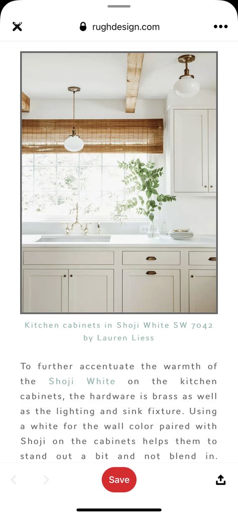 Shoji White Cabinets, Kitchen Cabinets And Backsplash, Shoji White, Cherry Kitchen, Kitchen Refresh, White Backsplash, Material Palette, Downstairs Bathroom, White Kitchen Cabinets