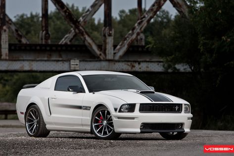 Sports Car Appearance at Its Best: Customized White Ford Mustang GT White Ford Mustang, 2006 Mustang Gt, Mustang 2006, 2006 Mustang, Bumblebee Transformers, Mercury Capri, Skyline R34, Mustang Shelby, Ford Mustang Gt