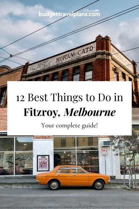 Are you planning a trip to Fitzroy, Melbourne? We’ve got the ultimate list of the best things to do in Fitzroy, Melbourne including Fitzroy’s Brunswick St., Rose Street Artist’s Market, Fitzroy’s best restaurants, and more! Fitzroy, Melbourne itinerary | Fitzroy, Melbourne things to do | Australia travel Places To Go In Melbourne, Fitzroy Melbourne Fashion, Things To Do In Melbourne Australia, Melbourne Itinerary, Fitzroy Melbourne, Weekend Packing List, Brunswick Melbourne, Melbourne Trip, Brunswick Street