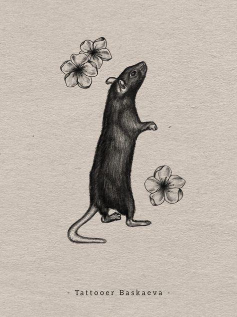 Rat Tattoo Realistic, Lab Rat Tattoo, Cute Rat Tattoo, Witchy Tattoos, Rat Tattoo, Black Rat, Man Tattoo, Cute Rats, Pet Rats