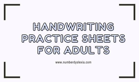 Free Printable Handwriting Practice Worksheets for Adults [PDF] - Number Dyslexia Handwriting Exercises For Adults, Free Printable Handwriting Worksheets For Adults, Free Handwriting Practice Sheets Adults, Cursive Handwriting Practice For Adults, Neat Handwriting Practice Sheets Free, Aesthetic Handwriting Practice Sheets, Handwriting Worksheets For Adults, Handwriting Practice For Adults, Improve Handwriting Worksheets