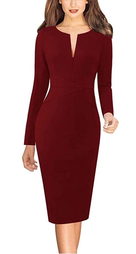 Business Dress Women, Wear To Work Dress, Office Dresses For Women, Work Dresses For Women, Elegant Dresses Classy, Classy Work Outfits, Office Party, Black Bodycon Dress, Looks Chic