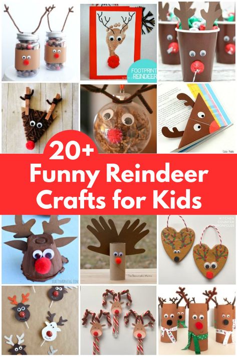 Reindeer Crafts For Kids, Christmas Reindeer Craft, Raindeer Crafts, Rudolph Crafts, Reindeer Crafts, Reindeer Christmas Cards, Roll Craft, December Crafts, Reindeer Craft