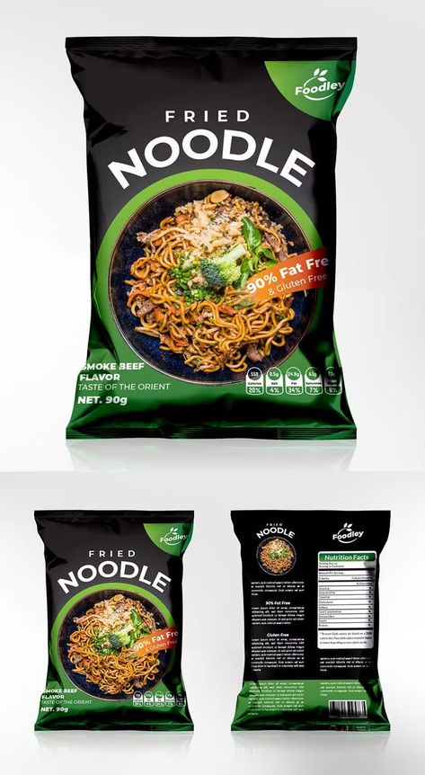 Noodle Packaging Template AI, EPS Noodle Packaging, Frozen Food Packaging, Chip Packaging, Creative Typography Design, Barbershop Design, Packaging Template Design, Drinks Packaging Design, Professional Packaging, Packaging Template