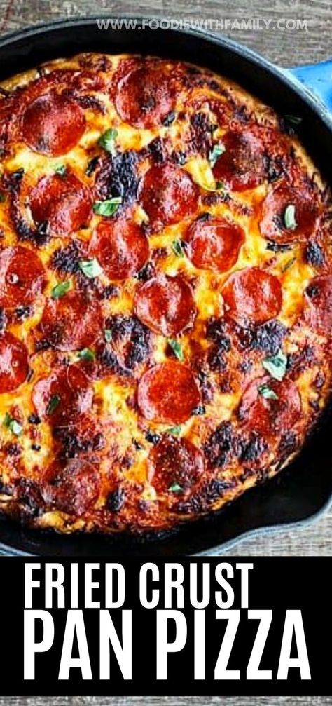 Cast Iron Chicken Recipes, Frying Pan Pizza, Skillet Pizza Recipe, Deep Dish Pizza Dough, Cast Iron Skillet Recipes Dinner, Best Pizza Dough Recipe, Deep Dish Pizza Recipe, Perfect Pizza Dough, Pizza Fries