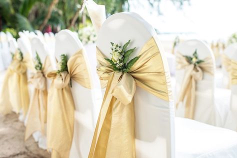 Besides being affordable, chair cover rentals feature a myriad of options to choose from. Save money on your wedding decorations. Chair Cover Ideas, Wedding Chair Decor, White Spandex, Classic Wedding Decorations, Wedding Chair Decorations, Spandex Chair Covers, Chair Covers Wedding, Chair Decor, Wedding Party Decor