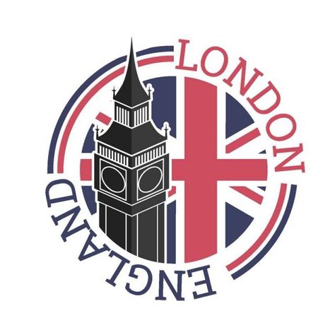 London Logo Design, English Photo, Uk Icon, Badge Illustration, English Culture, Horizon City, English Logo, Building Silhouette, London Illustration