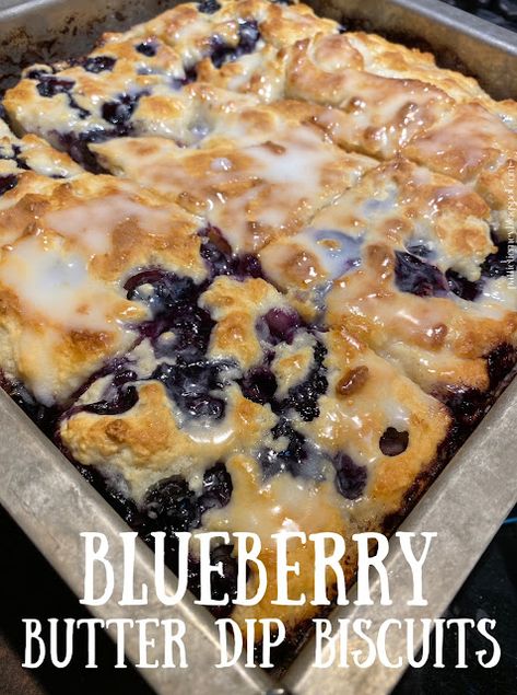 Butter Dip Biscuits, Blueberry Butter, Blueberry Biscuits, Blueberry Desserts, Homemade Biscuits, Potato Pie, Blueberry Cake, Blueberry Recipes, Bread Recipes Sweet