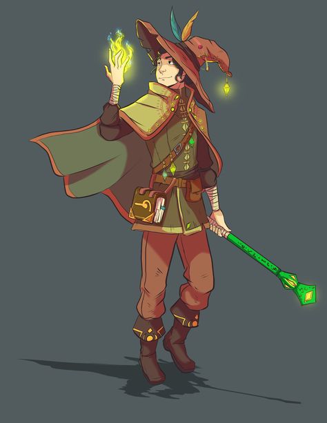 Dnd Tumblr, Dnd Wizard, Idle Game, Male Witch, Witch Characters, Fantasy Wizard, Dungeons And Dragons Characters, Dnd Art, Green Valley