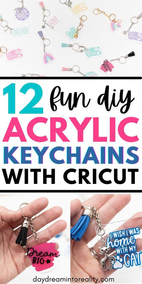 How To Make Acrylic Keychains With Vinyl, Acrylic Keychains Diy Cricut Svg, How To Make Cricut Keychains Diy Acrylic, How To Seal Acrylic Keychains, Making Acrylic Keychains, Vinyl Keychain Ideas Diy, Personalized Acrylic Keychain, Cricut Dance Projects, Acrylic And Vinyl Keychains