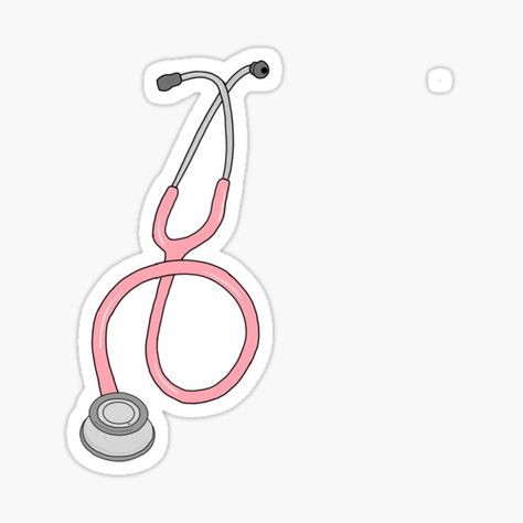 Stethoscope Drawing, Cute Stethoscope, Pink Stethoscope, Medical Drawings, Doctor Stickers, Medical Stickers, Heart Sounds, Cleaning My Room, Free Printable Stickers